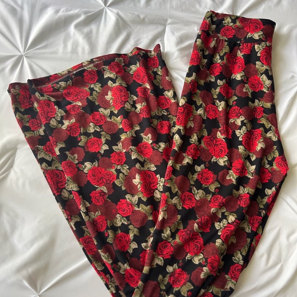 Women’s Rose/Floral Flare Pants | Size M